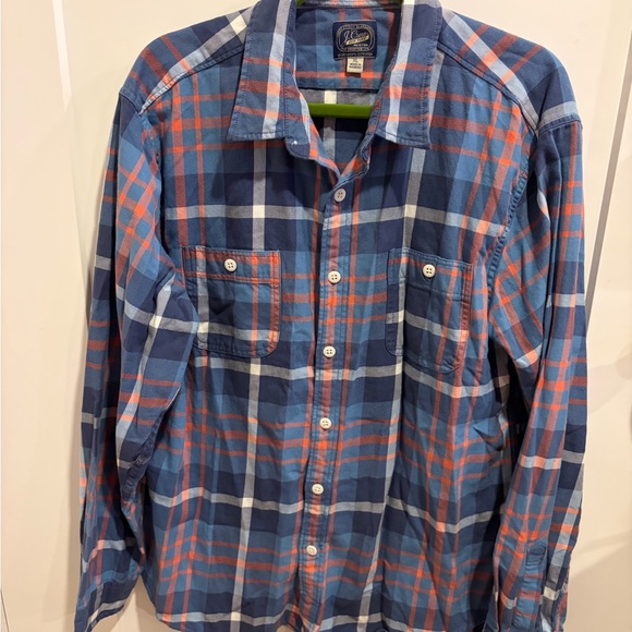 J. Crew Other - J. Crew Blue and Orange Plaid Flannel Shirt - NWOT